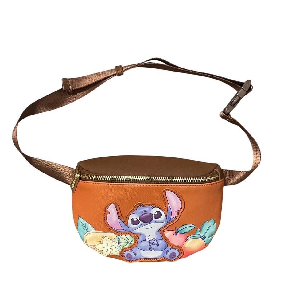 Loungefly Disney Lilo Stitch Fanny Pack Belt Bag BoxLunch Exclusive Brown Multi